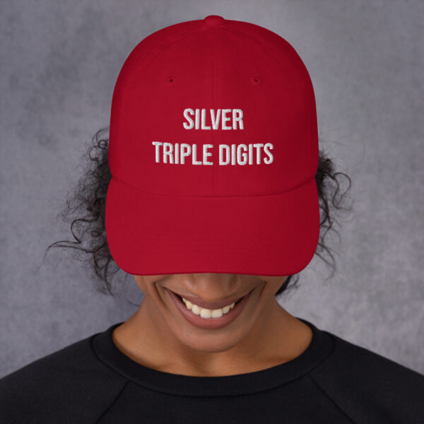 "Silver Triple Digits" Dad Hat - Image 4