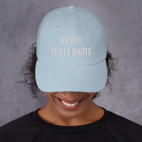 "Silver Triple Digits" Dad Hat - Image 7