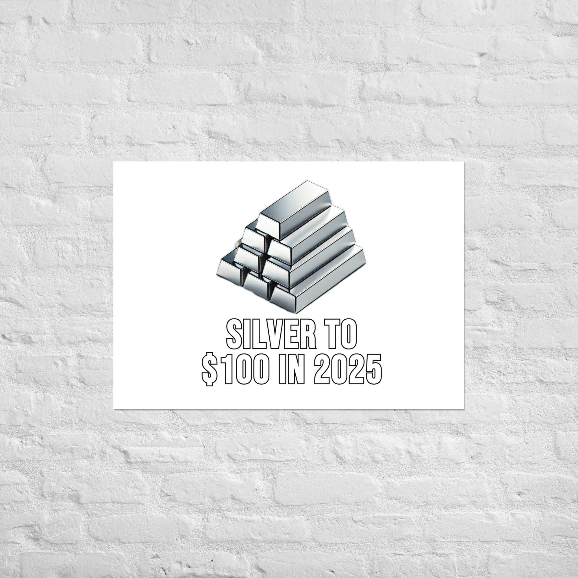 "Silver To $100 In 2025" Poster - Image 2