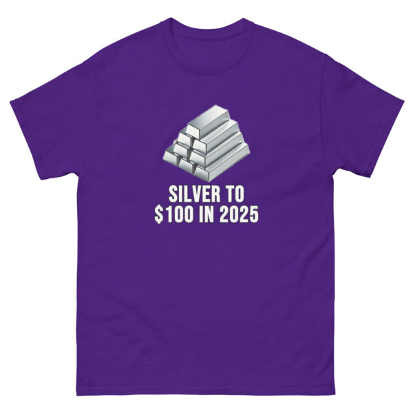 "Silver to $100 in 2025" Price Point T-Shirt - Image 3