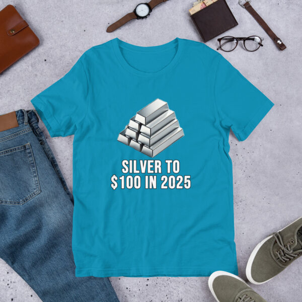 "$100 Silver In 2025" Premium T-Shirt - Image 4