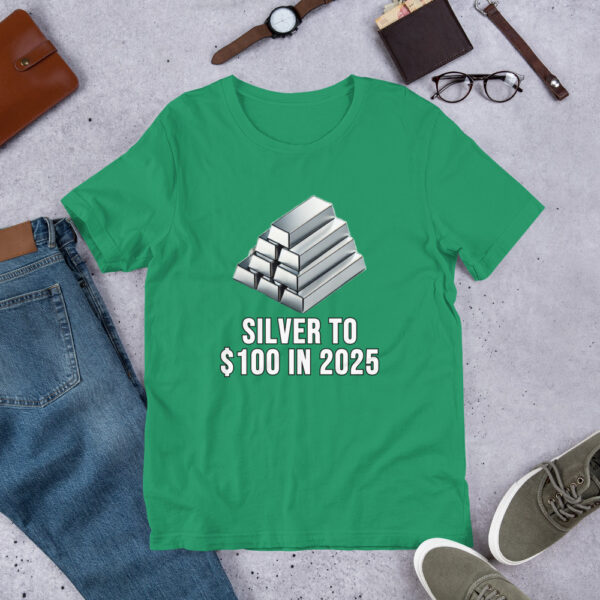 "$100 Silver In 2025" Premium T-Shirt - Image 5