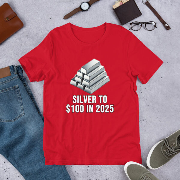 "$100 Silver In 2025" Premium T-Shirt - Image 2