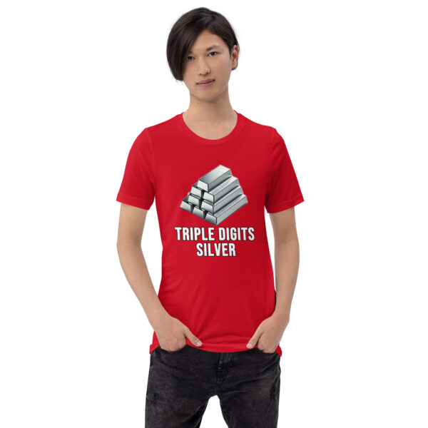 "Triple Digits Silver" Premium T-Shirt - Image 7