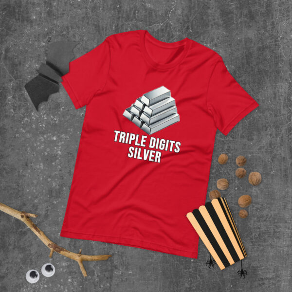 "Triple Digits Silver" Premium T-Shirt - Image 10