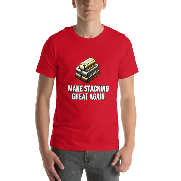 "Make Stacking Great Again" Premium T-Shirt - Image 3