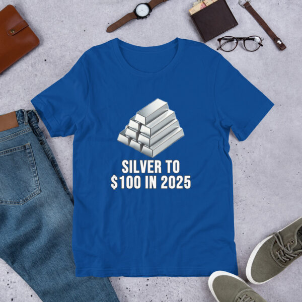 "$100 Silver In 2025" Premium T-Shirt - Image 3