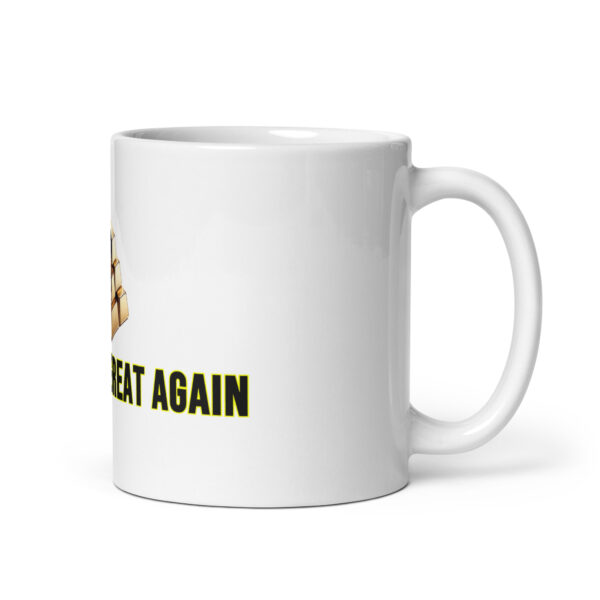 "Make Gold Great Again" White Glossy Mug With Gold Bars - Image 5