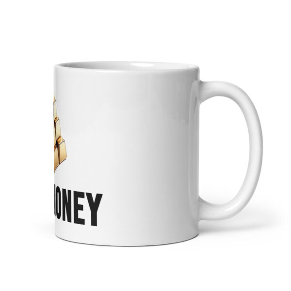 "Real Money" White Glossy Mug With Gold Bars - Image 15