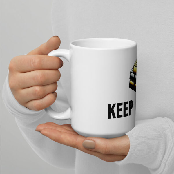 "Keep Stacking" White Glossy Mug - Image 2