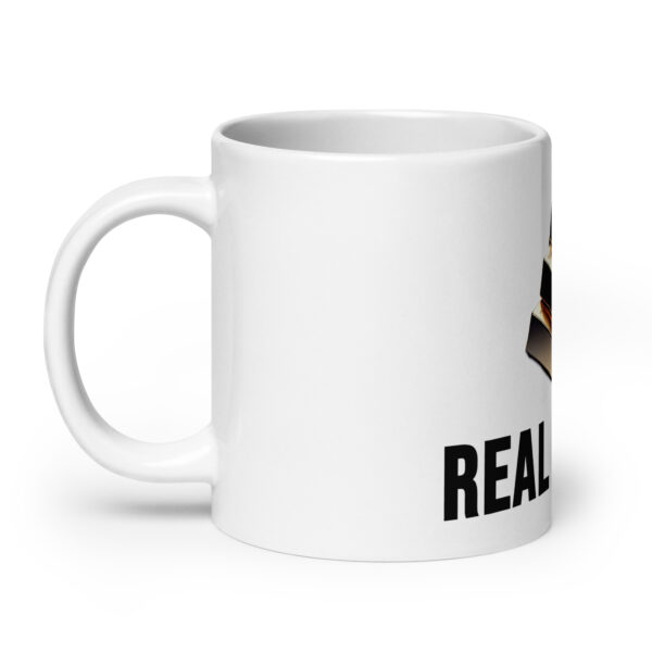 "Real Money" White Glossy Mug With Gold Bars - Image 12