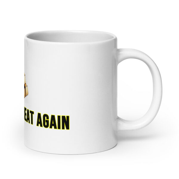 "Make Gold Great Again" White Glossy Mug With Gold Bars - Image 4