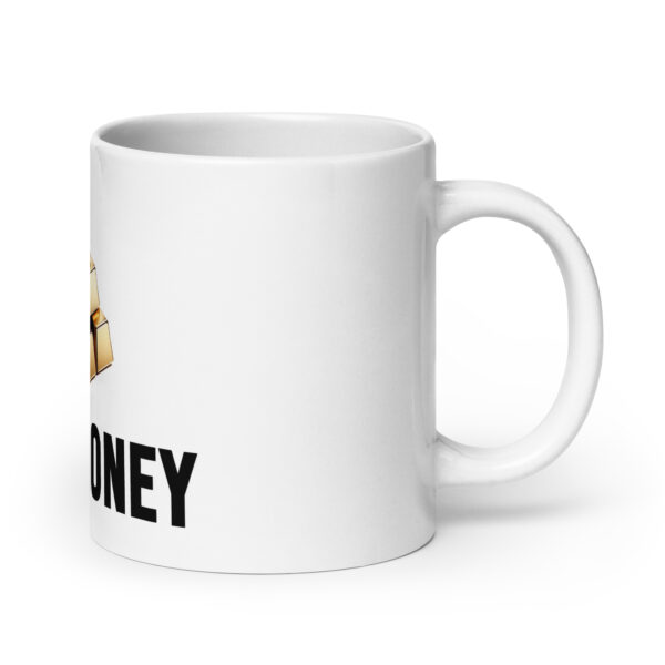 "Real Money" White Glossy Mug With Gold Bars - Image 14